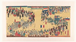 五国人行列 五科刻人物行法の図 作： Utagawa Sadahide