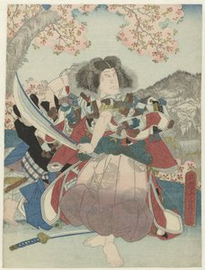 Nakamura Utaemon IV als Oniwakamaru in het toneelstuk ‘Kiichi hôgen sanryaku no maki’, Naka Theater 作： Utagawa Sadamasu