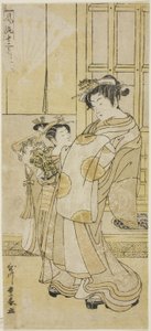 花魁と侍女 作： Utagawa Toyoharu