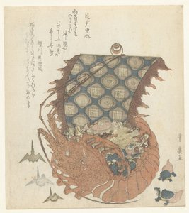 宝船としてのラングスティン。 作： Utagawa Toyohiro