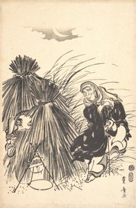 キツネの罠、1808年。 作： Utagawa Toyohiro