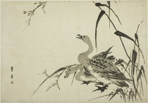 雁と葦 作： Utagawa Toyohiro