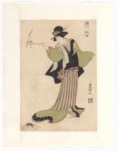 瀬川 線所 員 テェ ろぇ おｆ ぬｒせ 正岡 作： Utagawa Toyokuni (I)