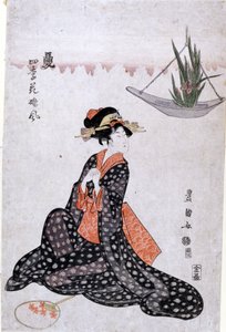 四季折々の花々が少女のように涼やかに 作： Utagawa Toyokuni