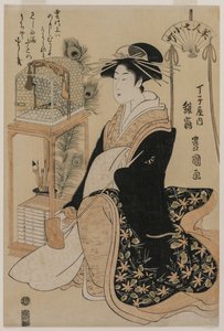 七人の小町としてのシリーズの美しさから長治屋のひなずら 作： Utagawa Toyokuni
