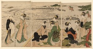 海辺のお出かけ 作： Utagawa Toyokuni I