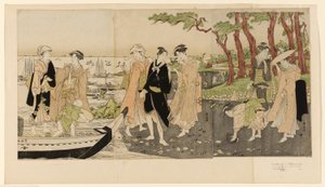 干潮時の貝拾い 作： Utagawa Toyokuni I