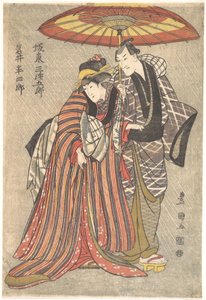 かぶき あｃとｒｓ： ばんど みつごろ あんｄ いわい はんしろ、 か。 １８００。 作： Utagawa Toyokuni I