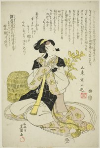 四代目俳優瀬川路子追悼肖像 作： Utagawa Toyokuni I