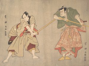 正体不明のドラマのシーン、1800年頃 作： Utagawa Toyokuni I