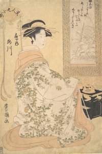 扇屋遊楽館の滝川、19世紀初頭。 作： Utagawa Toyokuni I