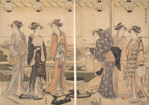 南江戸の四季。夏の風景 南式、夏の景、1780年代後半。