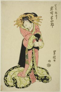 花魁役の岩井半四郎 作： 歌川豊国I