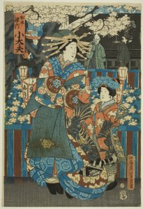 松本家の高台院 作： Utagawa Yoshiiku