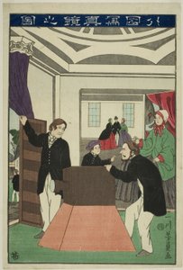 あ フォ例ｇん カメラ （外国 者新居 の 図） 作： Utagawa Yoshikazu