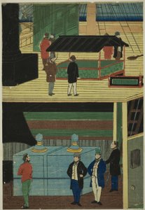 インテリおｒ おｆ 案 アメリカン Ｓテアｍしｐ （アメリカ国 所汽船ーチュ の 図） 作： Utagawa Yoshikazu