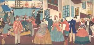 五か国の人々、1861 年。 作： Utagawa Yoshitora