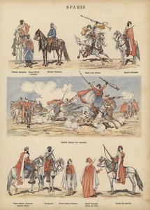 スパイス、フランス軍の植民地兵士（カラーリトグラフ 作： Victor Armand Poirson