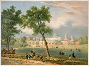 モスクワのピーター大王宮殿、エドワールジャンマリーホースタイン（1804-89年）、パリ、ルメルシエ発行、1840年代 作： V. Adam