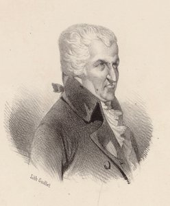 作曲家ピエール＝アレクサンドル・モンシニーの肖像画（1729～1817年）。 作： V. Guillet