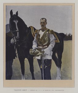 ロシア大公ポール・アレクサンドロヴィッチの肖像（カラーリトグラフ 作： Valentin Aleksandrovich (after) Serov