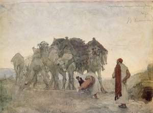 アブラハムのしもべはイサクの花嫁、リベカを見つける 作： Valentin Aleksandrovich Serov