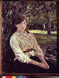 日光の下で若い女の子。 マリア・シモノビッチの肖像。 Valentin Alexandrovich Serov (1865-1911) による絵画、1888 年にキャンバスに油彩。19 世紀のロシア美術、アール ヌーボー、モダニズム。 国立トレチャコフ美術館、モスクワ。