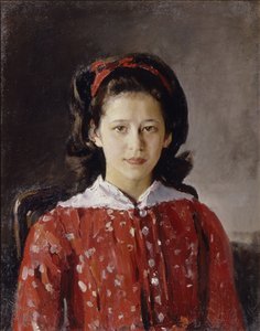 Lyudmila Anatolyevna Mamontova 1874-1937、1884年の肖像 作： Valentin Aleksandrovich Serov