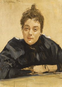 アーティストの肖像画マリアヤクンチコヴァウェーバー1870-1902 作： Valentin Aleksandrovich Serov