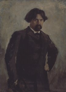アーティストヴァシリー・スリコフ1848-1916の肖像 作： Valentin Aleksandrovich Serov