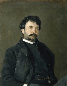オペラ歌手、アンジェロ・マシーニの肖像1844-1926、1890 作： Valentin Aleksandrovich Serov