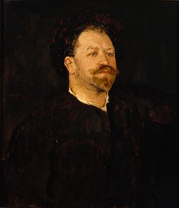 オペラ歌手Francesco Tamagno 1850-1905、1891-1892の肖像 作： Valentin Aleksandrovich Serov
