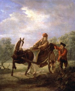 Voltaire em um carrinho, c. 1770-1775 (pintura) 作： Valentin Aleksandrovich Serov