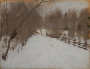 ドモトカノヴォへの冬の道、1904 作： Valentin Aleksandrovich Serov