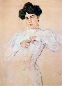 マリア・ボツキナの肖像」1905年 作： Valentin Serov