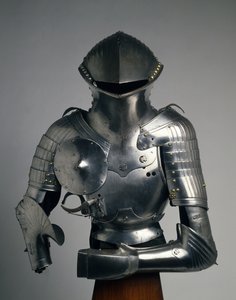 ドイツの馬上槍試合」のための鎧「Composite Stechzeug」（1480～1540年頃）（鋼鉄、鉄、真鍮、革製 作： Valentin Siebenburger