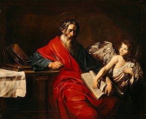 伝道者マシュー。 1625年頃 作： Valentin de Boullogne