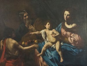 Sagrada família com o jovem São João Batista 作： Valentin de Boulogne