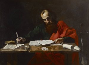 聖パウロが手紙を書く 作： Valentin de Boulogne