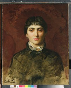 暗い髪の女性の肖像、1884