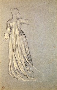 ア・ビアントット」のための習作 1875年頃（紙にチョーク） 作： Valentine Cameron Prinsep