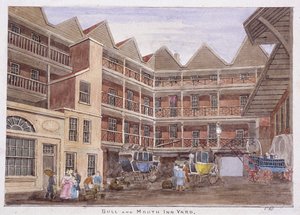 ブル アンド マウス ストリート、ロンドン、1806 年 作： Valentine Davis