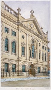 アイアンモンガーズ ホール、フェンチャーチ ストリート、シティ オブ ロンドン、1820 年 作： Valentine Davis