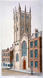 セント・アルバン教会、ウッド・ストリート、ロンドン、1824年。 作： Valentine Davis