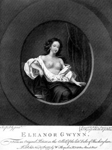 19世紀のイギリスの女優、ネル・グウィン。 作： Valentine Green