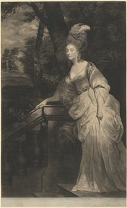 ジョージアナ (スペンサー)、デヴォンシャー公爵夫人 作： Valentine Green after Sir Joshua Reynolds