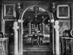 図書館、キールハウス、ブリッジオブアラン、スターリングシャー、スコットランド、1924-1926 作： Valentine and Sons Ltd