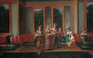 コーヒーを飲む女性、1720年代