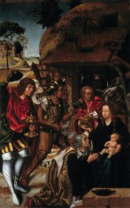 東方三博士の礼拝 - Vasco Fernandes (Grao Vasco) によるポルトガル絵画 (v1480-v1543) 作： Vasco (c.1475 c.1542) Fernandes
