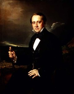 アレクサンドル・アレクサンドロヴィチ・サポジニコフ（1827-87）の肖像 1852年（油彩・キャンバス 作： Vasili Andreevich Tropinin
